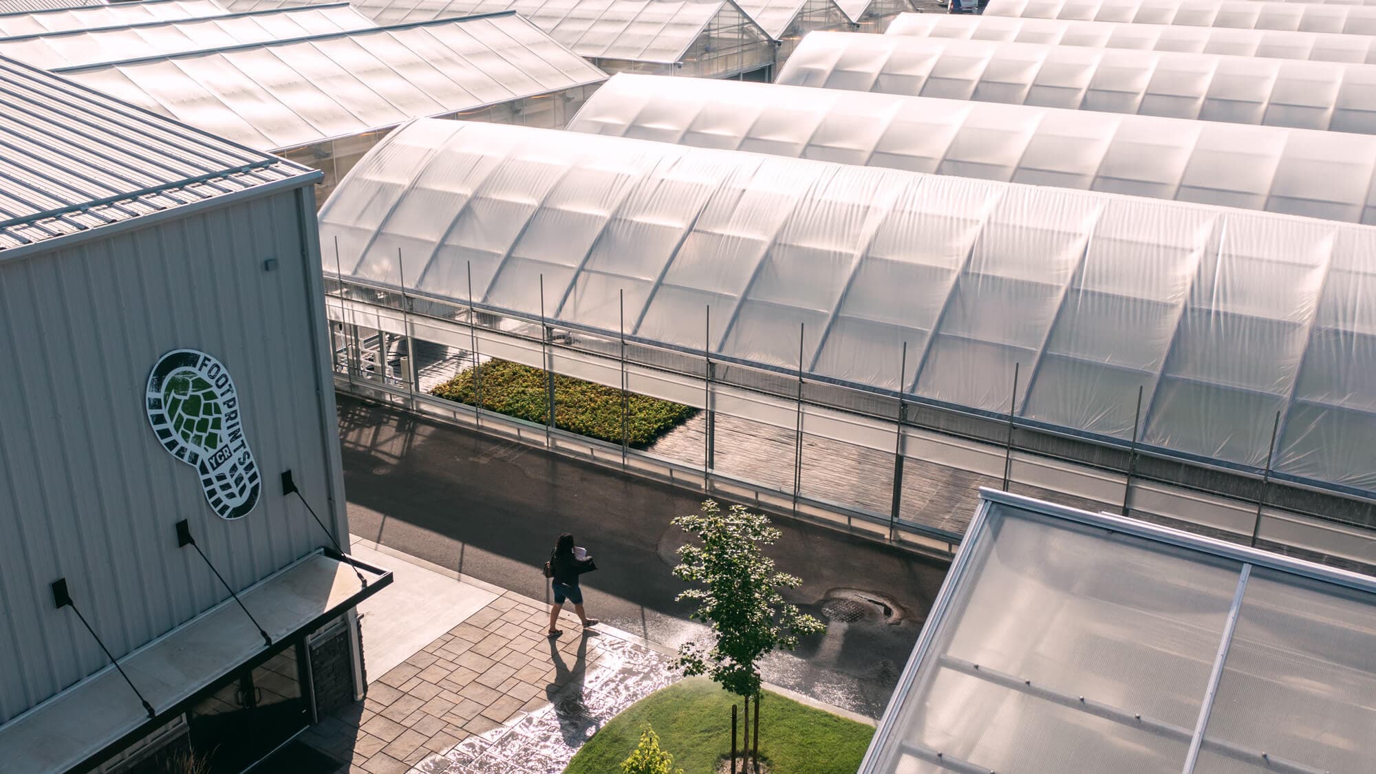 Aerial view of Yakima Chief Ranches greenhouses
