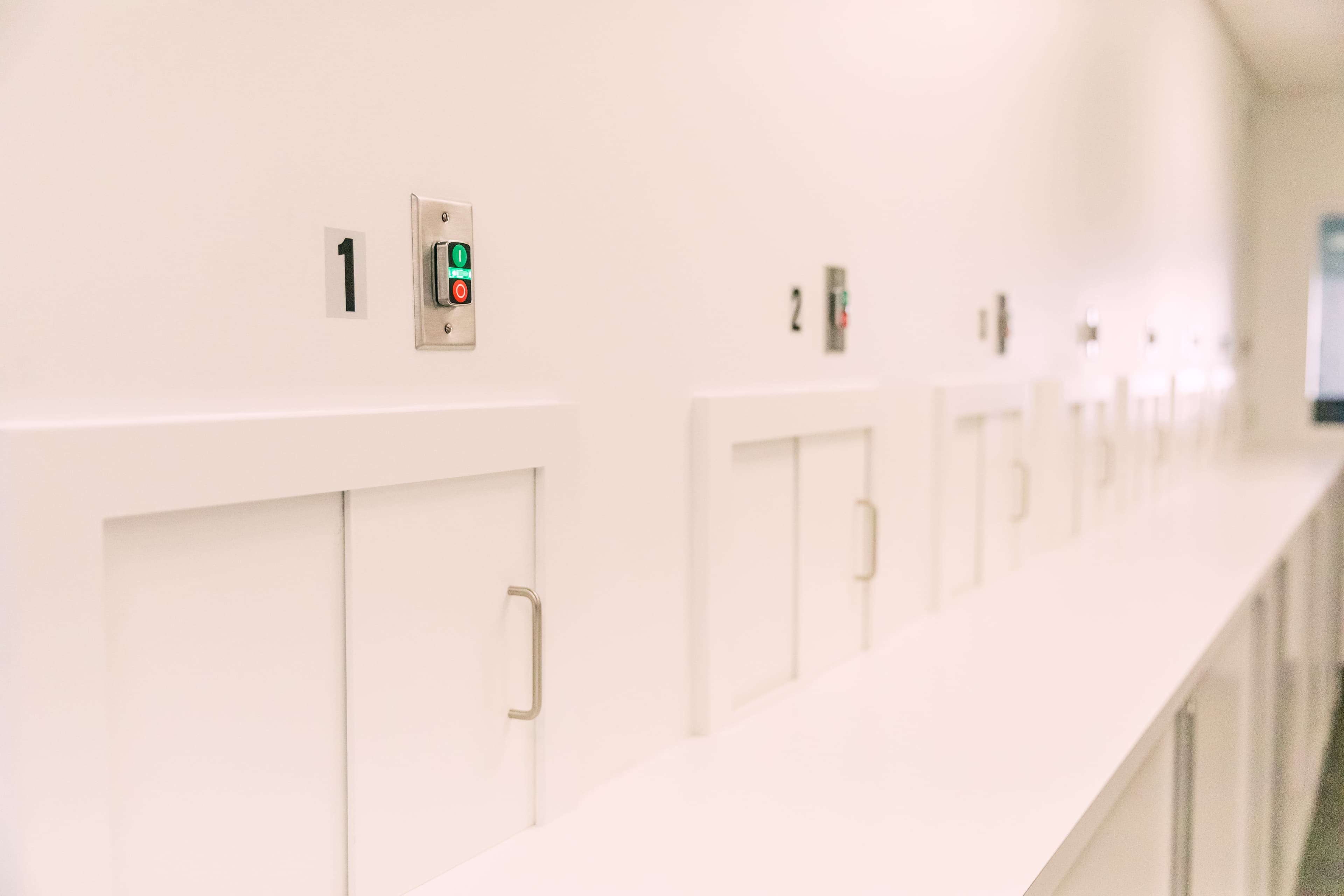 White lab sensory booths